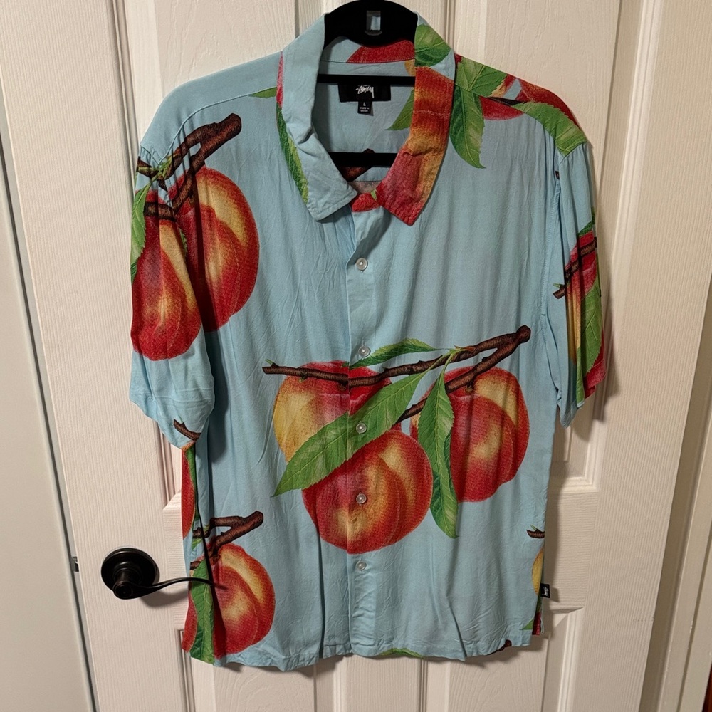 Stussy Tropical Peach button up shirt